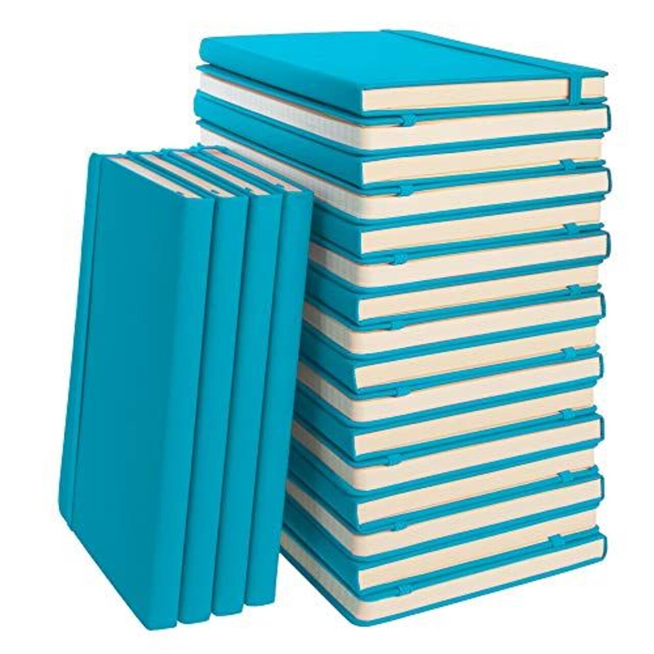 Simply Genius 20 Pack A5 Lined Hardcover Notebooks, 192 pages, 5.7" x 8.4", Writing Journal for Work, Travel, Business, School & More, Lined Notebook for Men & Women